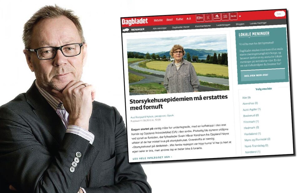 Dagbladet lanserer ny debattportal for «lokale meninger»