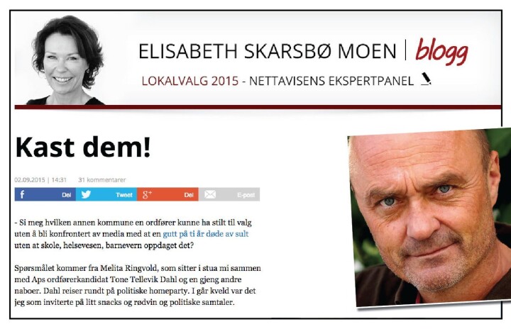 «Etter rødvin og snacks med Aps ordførerkandidat, krever Nettavisens valgekspert at byrådet må gå»