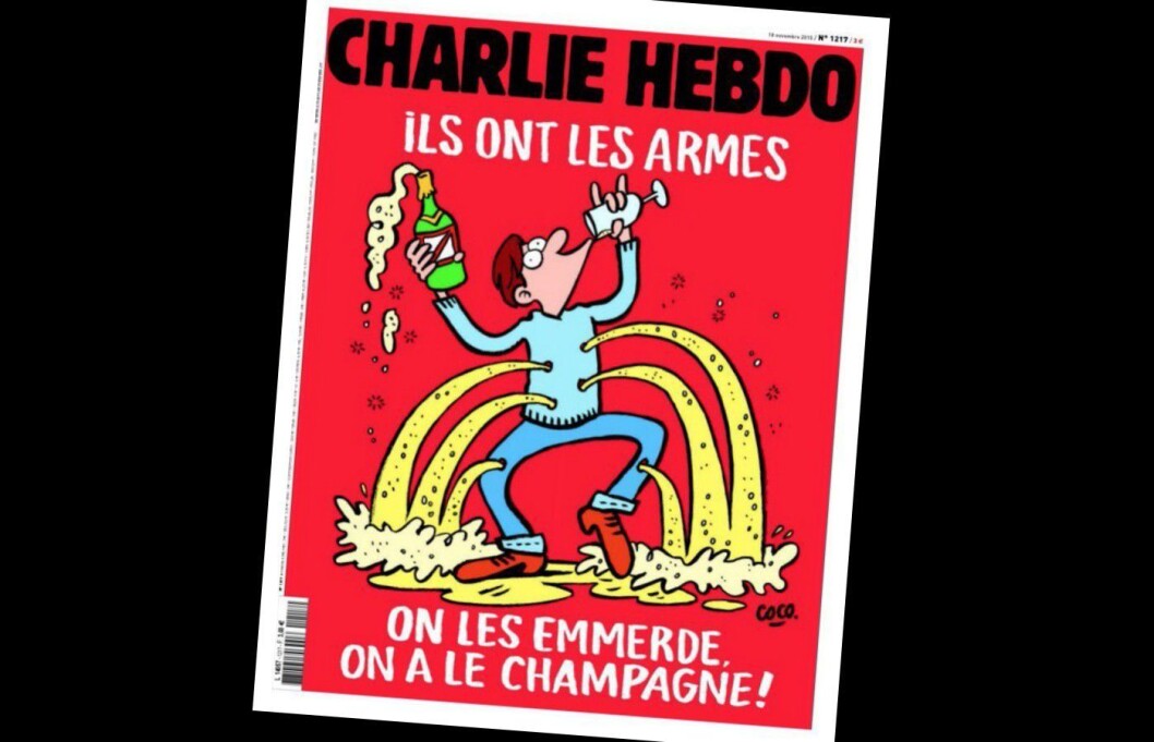 (Faksimile av en tidligere forside på Charlie Hebdo). (Faksimile av en tidligere forside på Charlie Hebdo).