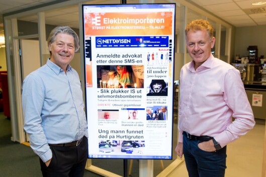 Nyhetsredaktør Erik Stephansen og ansvarlig redaktør Gunnar Stavrum i Nettavisen. Nyhetsredaktør Erik Stephansen og ansvarlig redaktør Gunnar Stavrum i Nettavisen.