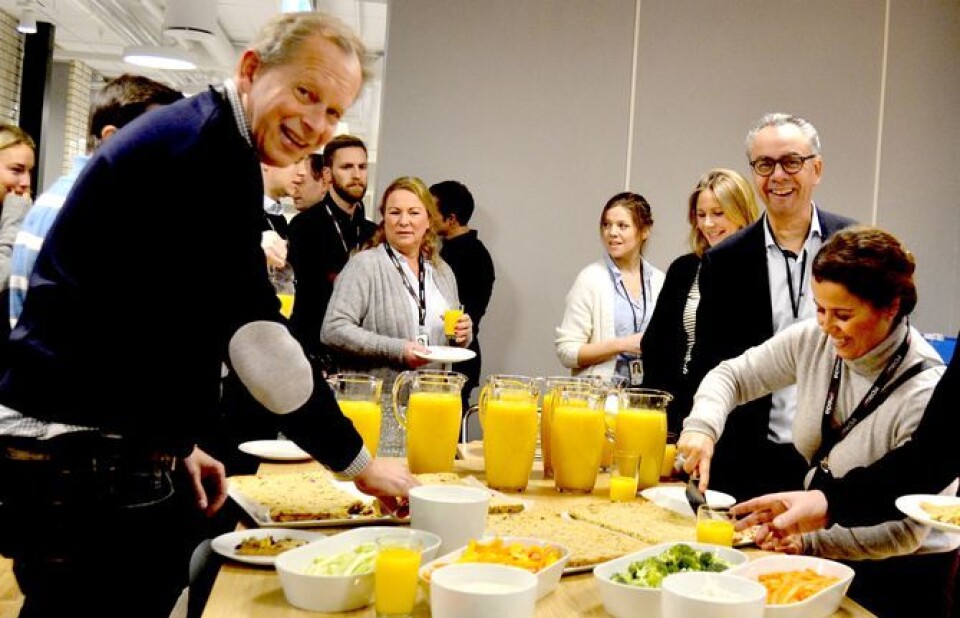Tre års venting er over: I dag kunne Are Stokstad endelig ønske velkommen til Amedias eget hus