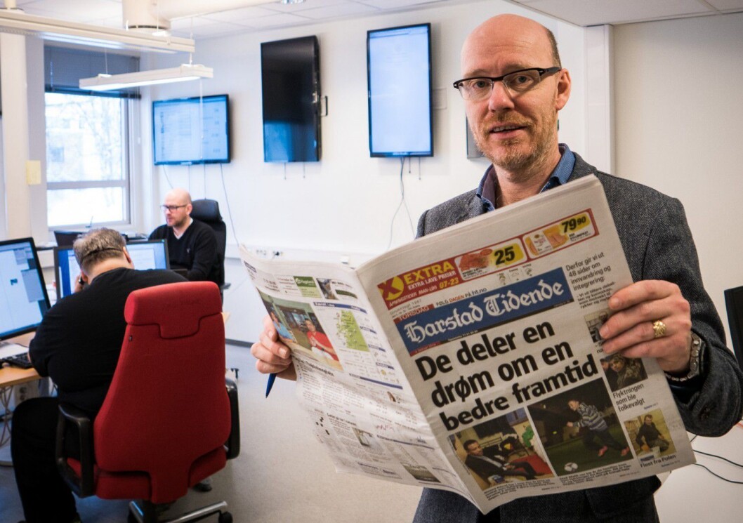 Ansvarlig redaktør i Harstad Tidende, Kjell Rune Henriksen. Ansvarlig redaktør i Harstad Tidende, Kjell Rune Henriksen.
