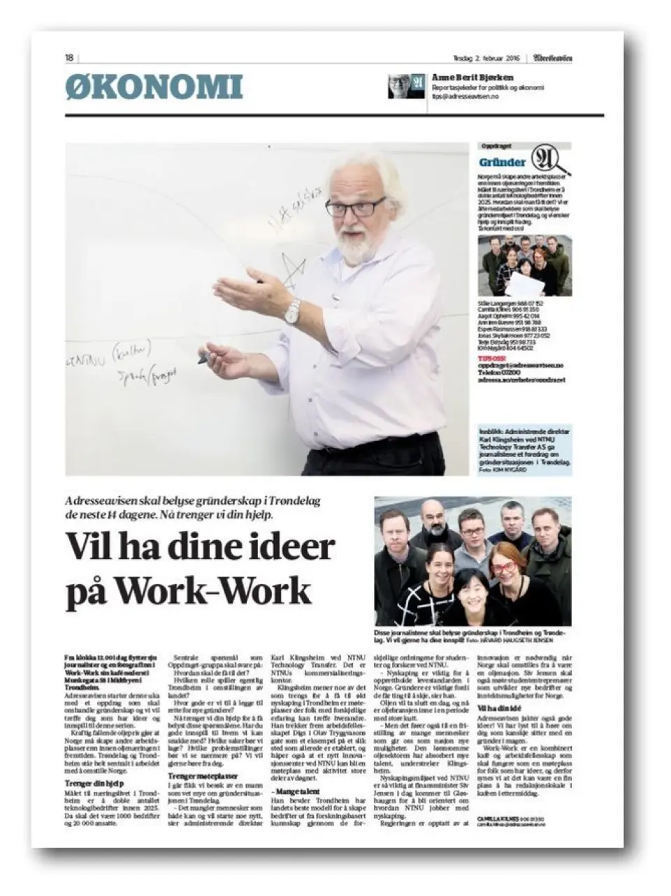 #AdressaOppdraget: Her har avisa låst inne åtte journalister, for å skrive om ett tema i 14 dager