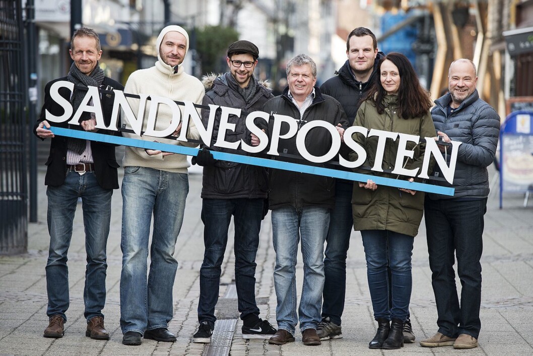 Slik markerte Sandnesposten tittelen som «Årets opplagsvinner». Slik markerte Sandnesposten tittelen som «Årets opplagsvinner».