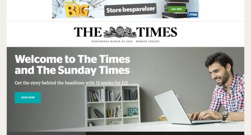 The Times sluttet med raske nyheter og oppdaterer nå fronten tre ganger daglig. Det har gitt 200 prosent økning i salget
