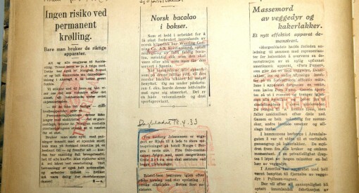 Med «den røde hånd» startet kampen mot tekstreklame i 1933. Se godbitene fra pressearkivene!