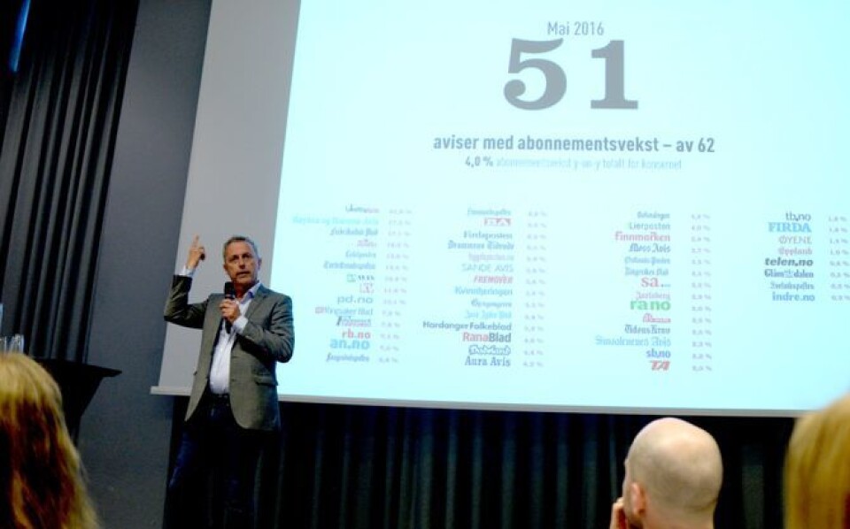 Siden i fjor høst har Amedia snakket om flere abonnenter. Nå kommer pengene også
