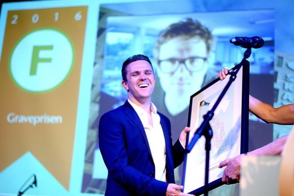 Den prisbelønte gravejournalisten Vegard Venli - her fra da han vant graveprisen hos Fagpressen i fjor. Den prisbelønte gravejournalisten Vegard Venli - her fra da han vant graveprisen hos Fagpressen i fjor.