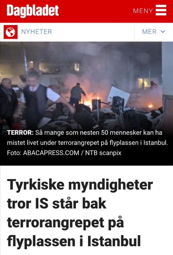 VG frontet Istanbul-terror med bilde fra Brussel-angrepet for flere måneder siden