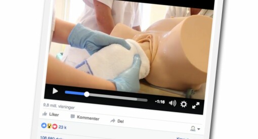 Simulert setefødsel gikk viralt for Sykepleien: Snart 10 millioner visninger på Facebook