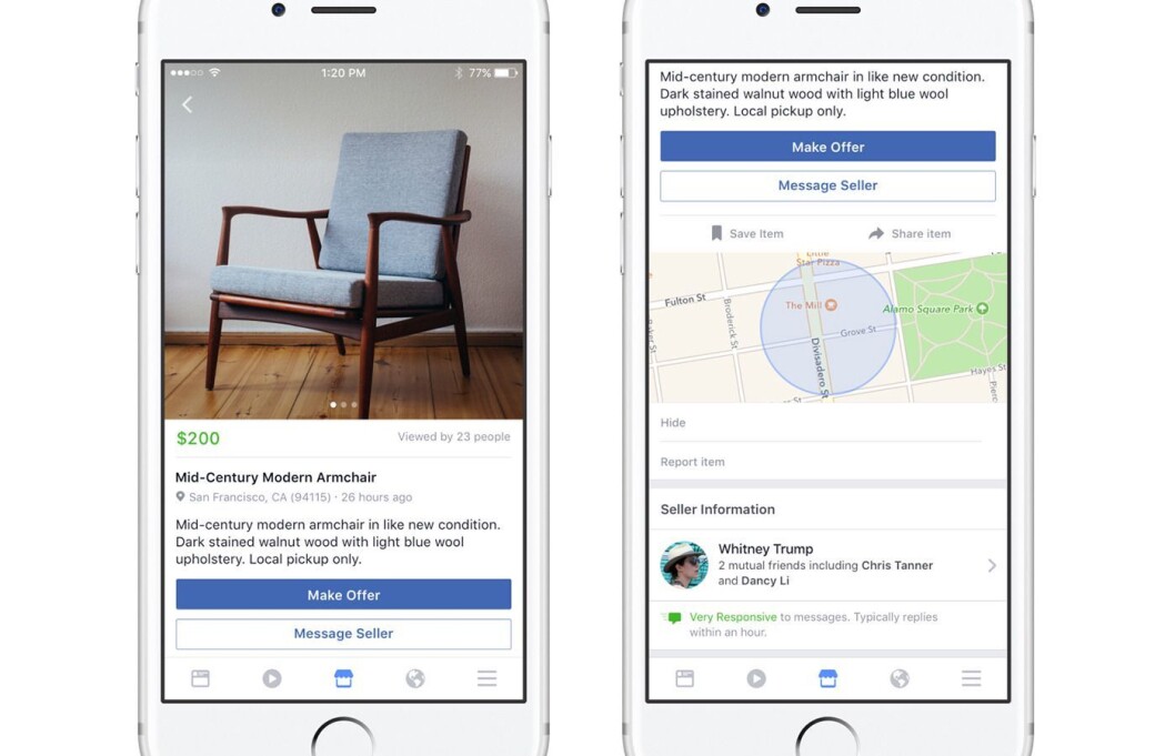 Slik ser Facebooks nye funksjon ut, ifølge lanseringsbilder i fjor høst. Slik ser Facebooks nye funksjon ut, ifølge lanseringsbilder i fjor høst.