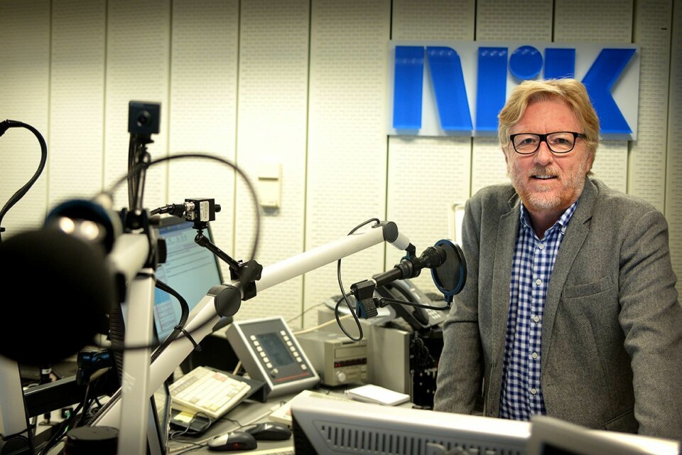 Regionredaktør Kai Aage Pedersen i NRK Vest er sjefen til Dyveke Buanes. Her fra da Medier24 traff ham i NRK Hordalands radiostudio på Minde i fjor..