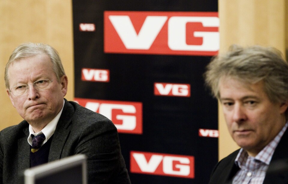 Torry Pedersen (t.h.) og Bernt Olufsen i 2011 - da førstnevnte overtok stafettpinnen som sjefredaktør og direktør i VG. Torry Pedersen (t.h.) og Bernt Olufsen i 2011 - da førstnevnte overtok stafettpinnen som sjefredaktør og direktør i VG.