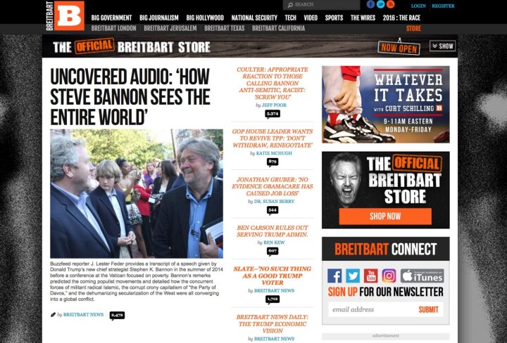 Etter Trumps suksess, vurderer det høyrevridde nettstedet Breitbart å etablere seg flere steder i Europa