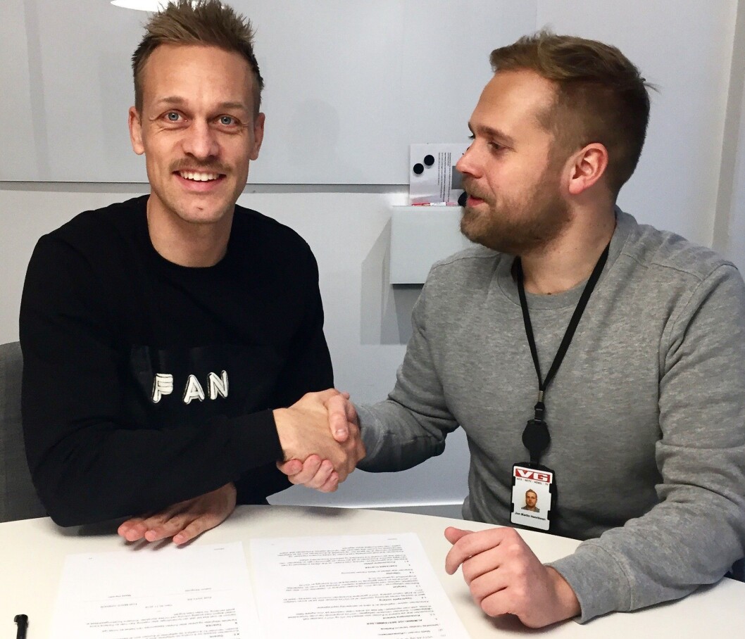 Mads Hansen har undertegnet for VGs sportsavdeling - her i møte med programleder Jon Martin Henriksen . Mads Hansen har undertegnet for VGs sportsavdeling - her i møte med programleder Jon Martin Henriksen .