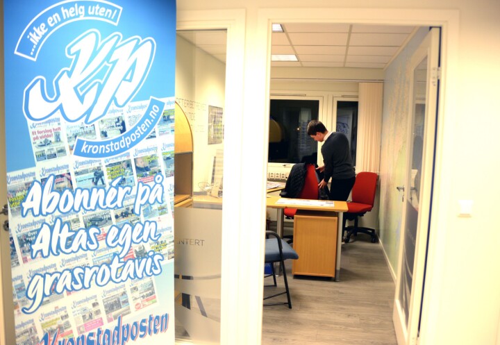 Tom Erik Nilsen (18), redaktør og gründer av Kronstadposten. Etterhvert ble dagene så lange at han ble avismann på heltid: I fjor vinter sluttet han på skolen. (Alle foto: Gard L. Michalsen).