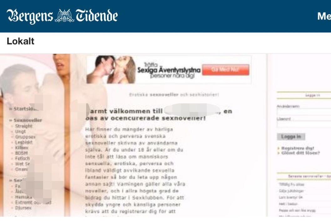 Bergens Tidende brukte dette bildet til å illustrere saken «Politimann siktet for å ha lest om overgrep mot barn i 5-årsalderen». Faksimile (Sensurert av Medier24) Bergens Tidende brukte dette bildet til å illustrere saken «Politimann siktet for å ha lest om overgrep mot barn i 5-årsalderen». Faksimile (Sensurert av Medier24)