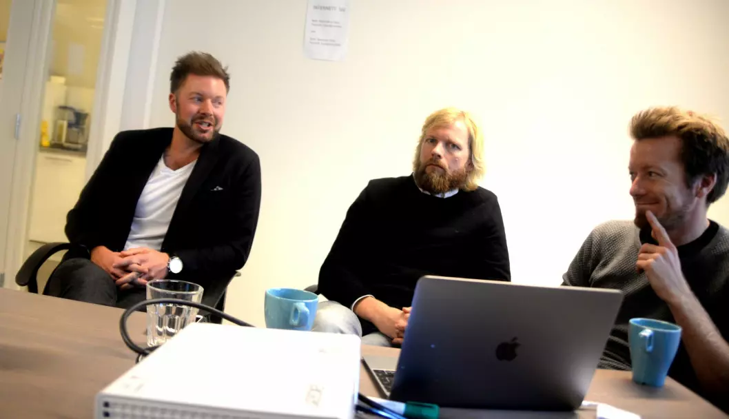 VIL BYGGE VIDERE: Filter Media sier de vil bygge Norges neste nyhetsnettsted. Fra venstre: Styreleder og investor Even Aas-Eng, publisher Lars Eide og investor Preben Carlsen.