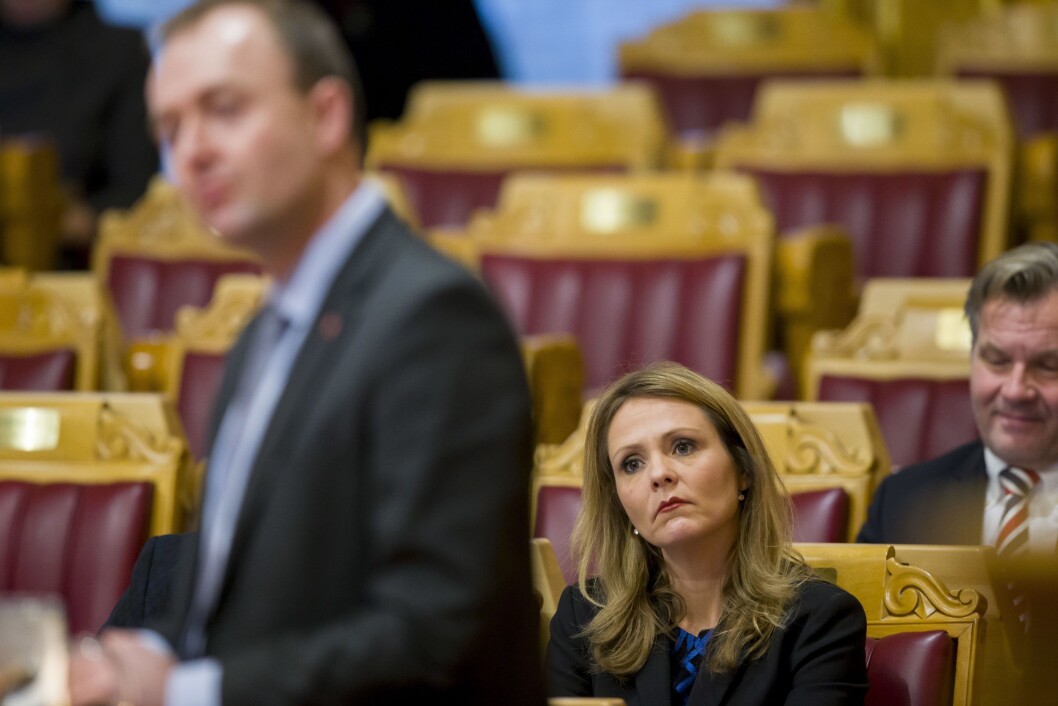 Kulturminister Linda Cathrine Helleland i Stortinget. Kulturminister Linda Cathrine Helleland i Stortinget.