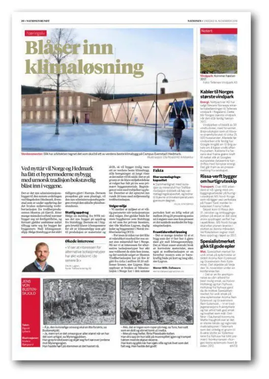 Nationens nyhetssak, basert på Huntons pressemelding, som her er omtalt som en sak fra NTB. Nationens nyhetssak, basert på Huntons pressemelding, som her er omtalt som en sak fra NTB.