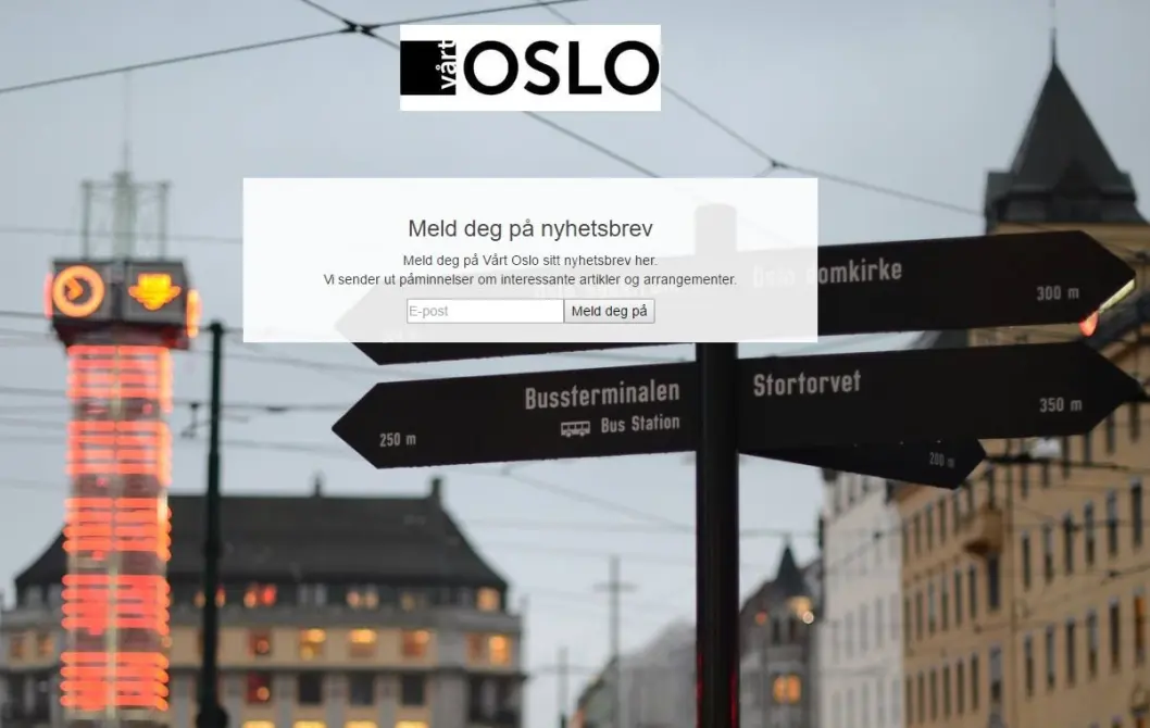 Faksimile fra VartOslo.no som ikke er lansert ennå. (Faksmile). Faksimile fra VartOslo.no som ikke er lansert ennå. (Faksmile).