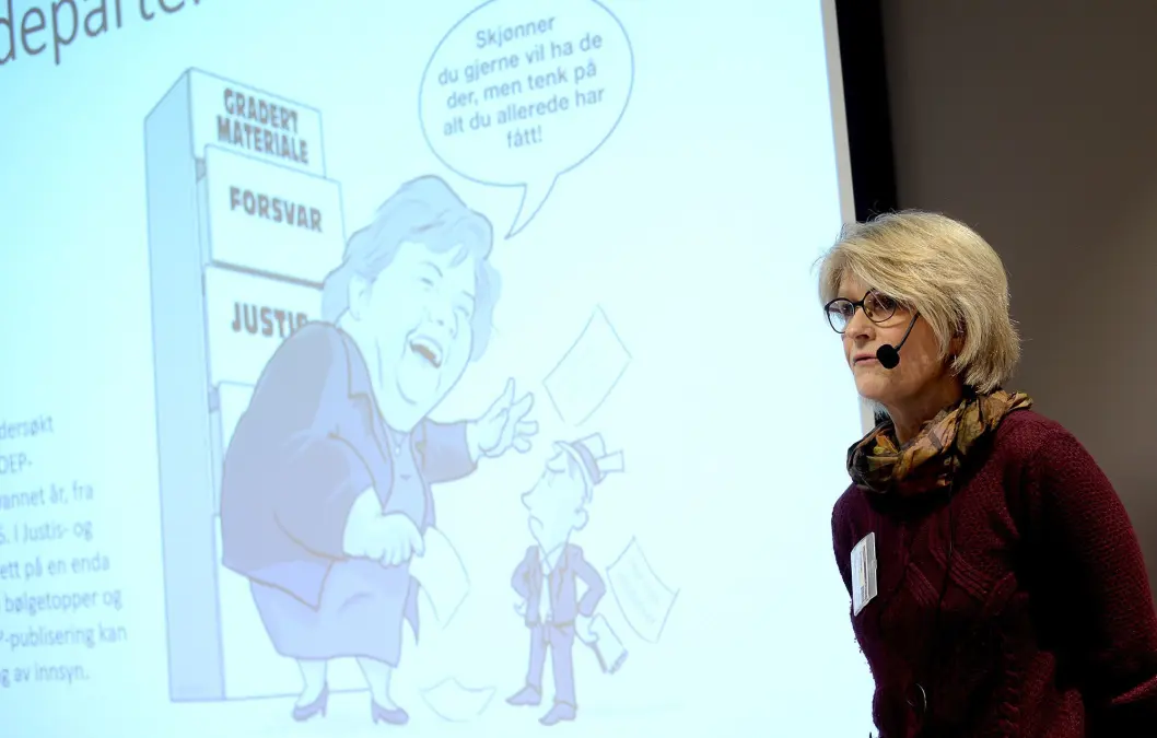 Siri Gedde-Dahl, leder av Offentlighetsutvalget. Siri Gedde-Dahl, leder av Offentlighetsutvalget.