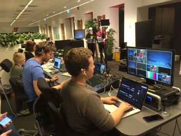 På videodesken hos ABC Startsiden i Oslo. På videodesken hos ABC Startsiden i Oslo.