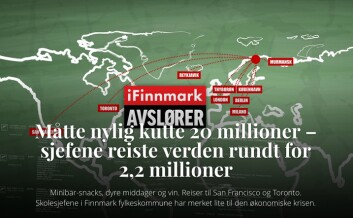 Fra iFinnmark.no - første sak om skoleledernes pengebruk. Fra iFinnmark.no - første sak om skoleledernes pengebruk.