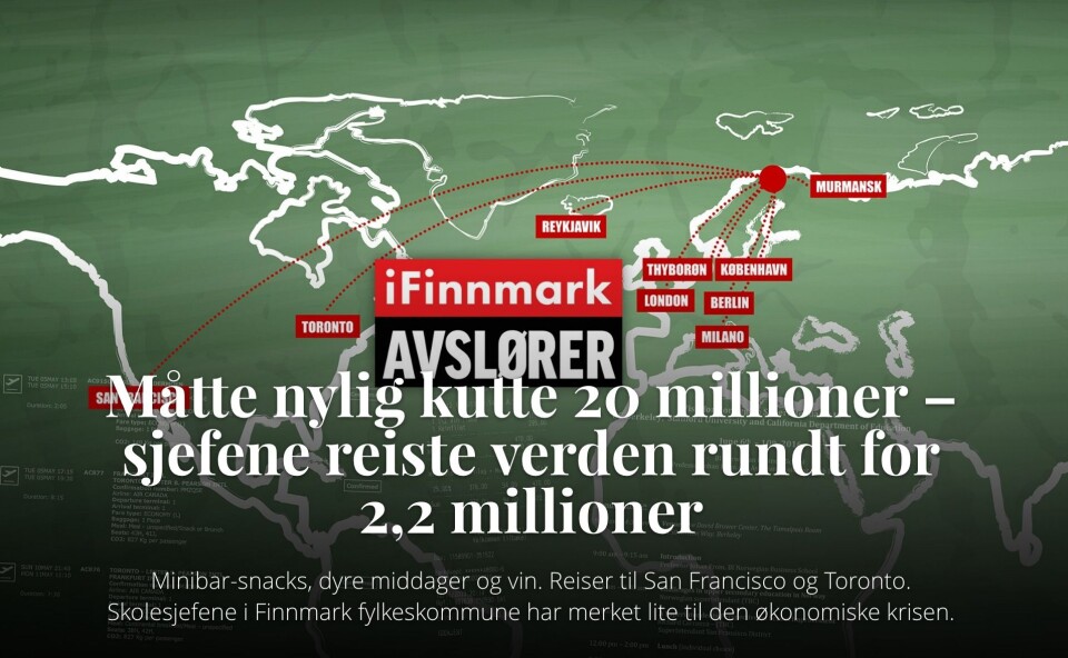 Fra iFinnmark.no - første sak om skoleledernes pengebruk. Fra iFinnmark.no - første sak om skoleledernes pengebruk.
