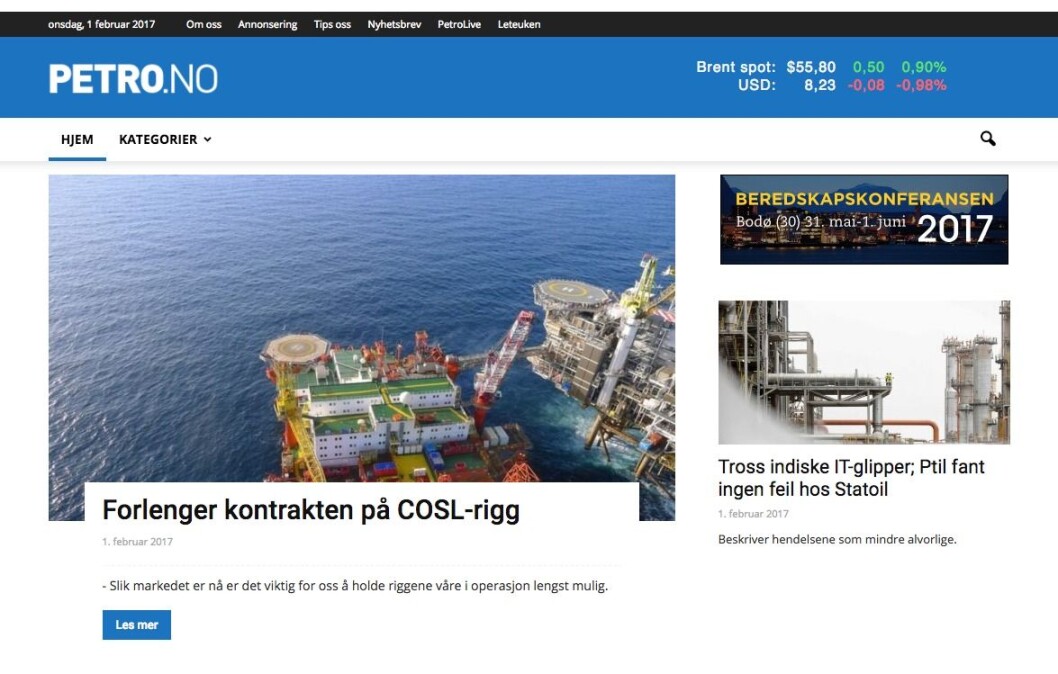 Petro.no holder på å bli ny. Petro.no holder på å bli ny.