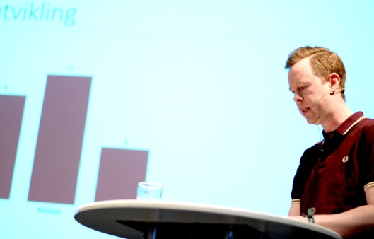 Jonas Skybakmoen la fram sin undersøkelse om ståa i trønderske medier. Jonas Skybakmoen la fram sin undersøkelse om ståa i trønderske medier.