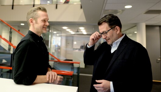 Tillitsvalgte Jon Hernæs sammen med tidligere toppsjef Harald Strømme. Tillitsvalgte Jon Hernæs sammen med tidligere toppsjef Harald Strømme.