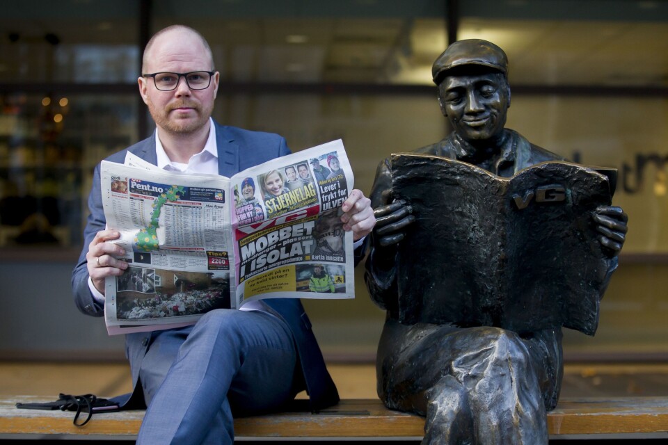 VG har hatt mye å juble for det siste året og leverer fortsatt gode tall. Men Gard Steiro frykter det blir blytungt den dagen papirinntektene forsvinner. VG har hatt mye å juble for det siste året og leverer fortsatt gode tall. Men Gard Steiro frykter det blir blytungt den dagen papirinntektene forsvinner.