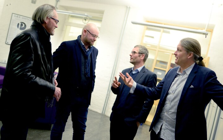 FORTSETTER SAMARBEIDET: Mediebedriftenes Landsforening og Kantar TNS fortsetter et 30 år langt samarbeid med nye lesertallsmålinger. Fra venstre; mediedirektør Jørn Leipart i TNS, avdelingsleder Harald Kittelsen i ComScore, fagsjef Geir Engen i MBL og markedsdirektør Ingvar Sandvik i Kantar TNS Gallup.