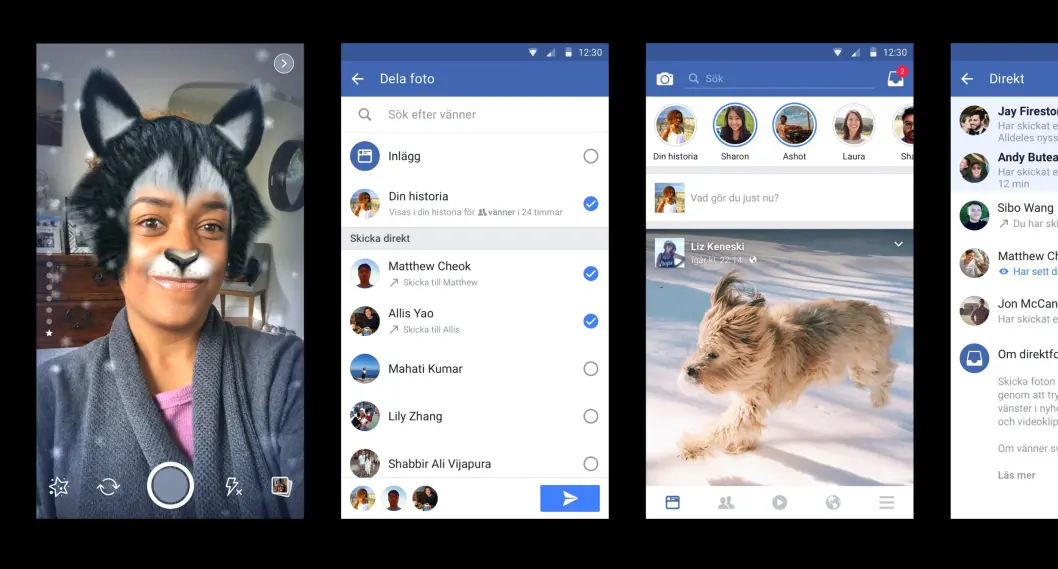 Slik blir nye Facebook «Stories» og «Direct». Slik blir nye Facebook «Stories» og «Direct».