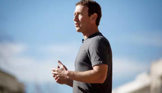 Mark Zuckerberg på et internmøte i Facebook denne uka.