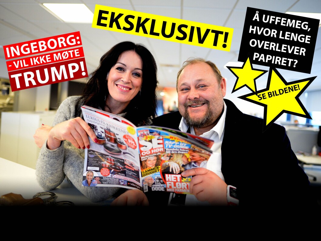 Ingeborg Heldal og Ulf André Andersen - nå utviklingsredaktør og ansvarlig redaktør i Se og Hør. Ingeborg Heldal og Ulf André Andersen - nå utviklingsredaktør og ansvarlig redaktør i Se og Hør.