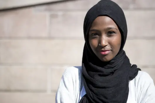 Amina Bile under «Black Lives Matter»-demonstrasjonen i Oslo sommeren 2016. Amina Bile under «Black Lives Matter»-demonstrasjonen i Oslo sommeren 2016.