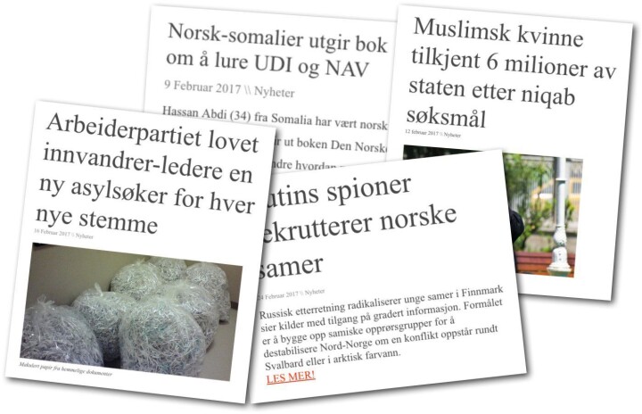 Noen av forsidesakene til «Adresseposten».