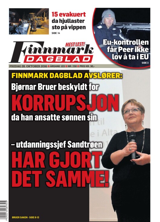 FD-forsiden som ble felt. FD-forsiden som ble felt.