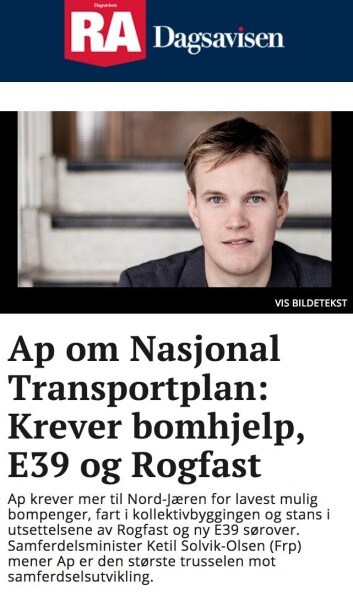 Dette var RAs opprinnelige sak. Dette var RAs opprinnelige sak.