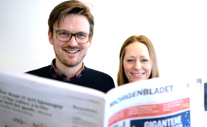 Konstituert sjefredaktør Ivar A. Iversen og markedssef Kristine Gjerald.