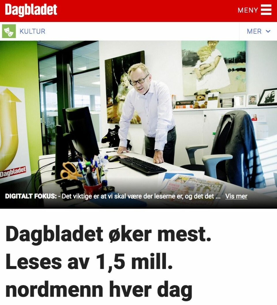 Dagbladet.no tirsdag 7. mars.
