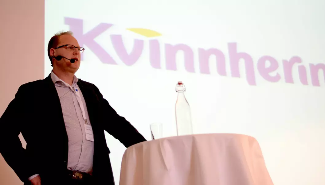 Tomas Bruvik, redaktør i Kvinnheringen. Her fra LLAs landsmøte i 2015.