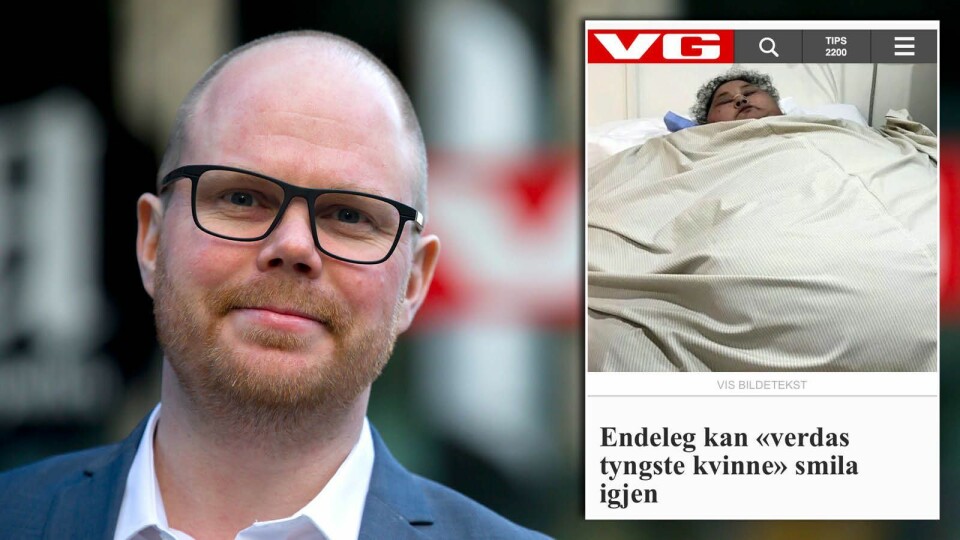 VG-sjef Gard Steiro - og nyhetssaken fra mars hvor han tillot nynorsk.