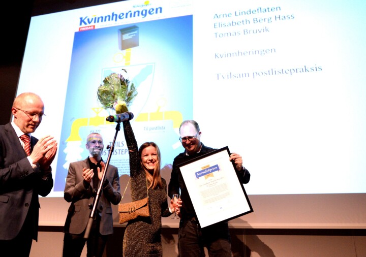 Journalistprisen til Kvinnheringen.