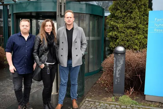 Tillitsvalgte: Annette Hobson, Andreas Hagen og Stian Presthus er NRK-tillitsvalgte på Marienlyst. Tillitsvalgte: Annette Hobson, Andreas Hagen og Stian Presthus er NRK-tillitsvalgte på Marienlyst.
