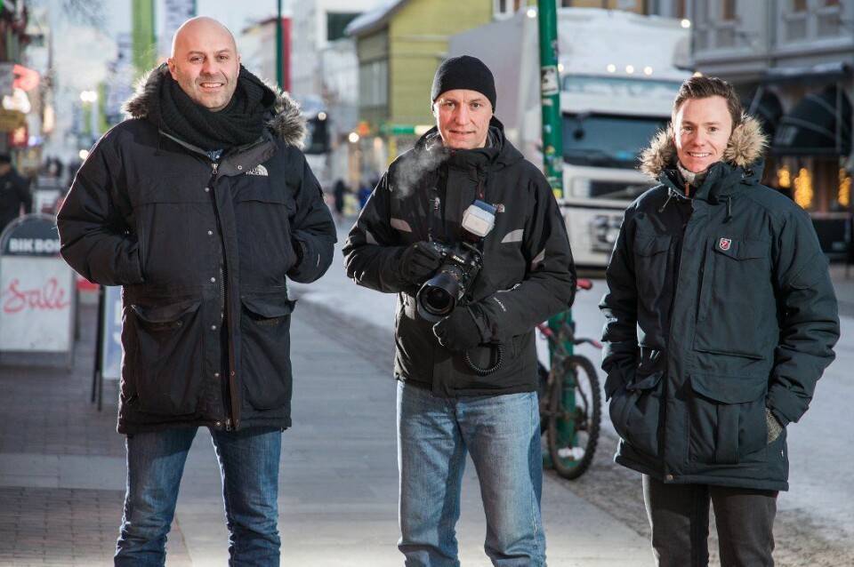 I fjor mistet disse tre jobben på VGs Tromsø-kontor. Fra venstre: Thor Harald Henriksen, Terje Mortensen og Eirik Linaker Berglund.