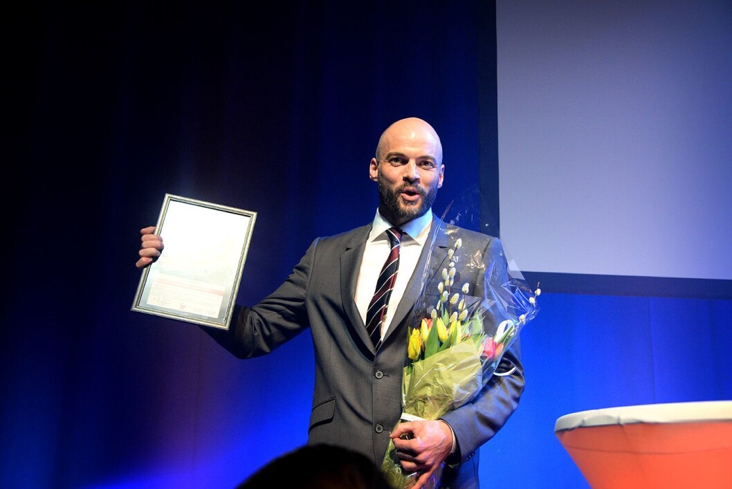 Journalist Anders Sømme Hammer vant årets International Reporter-pris under SKUP. Journalist Anders Sømme Hammer vant årets International Reporter-pris under SKUP.
