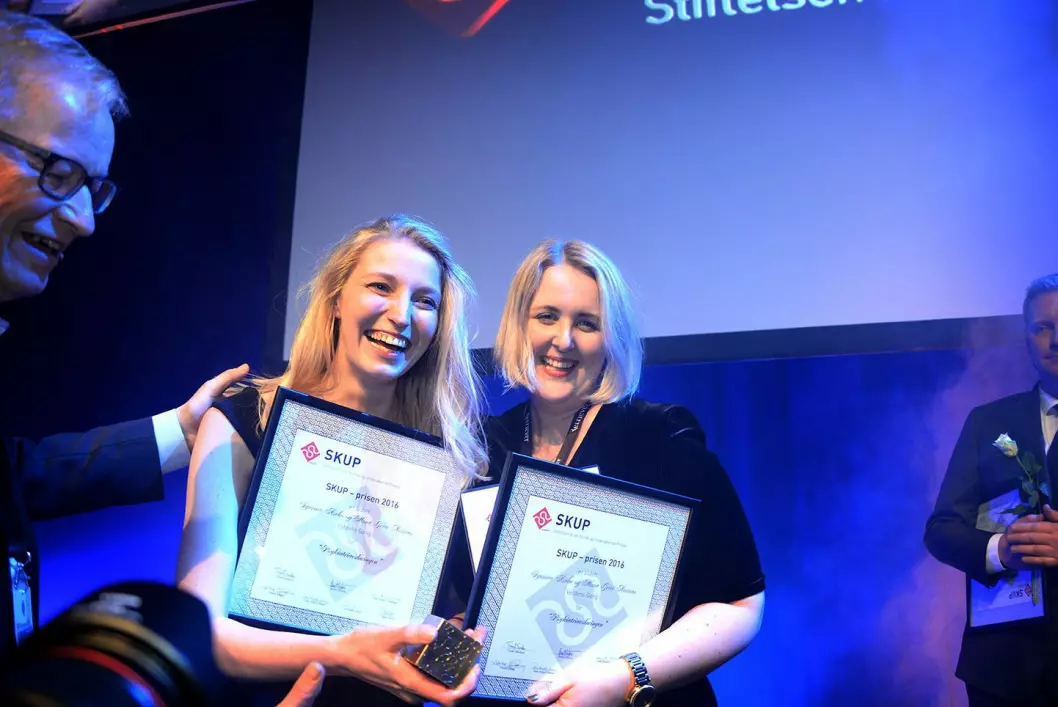 Den gang i 2017: Journalistene Synnøve Åsebø og Mona Grivi Norman fra VG vant SKUP-prisen. De sto bak prosjektet der de avslørte ulovlig beltebruk i norsk psykiatri.